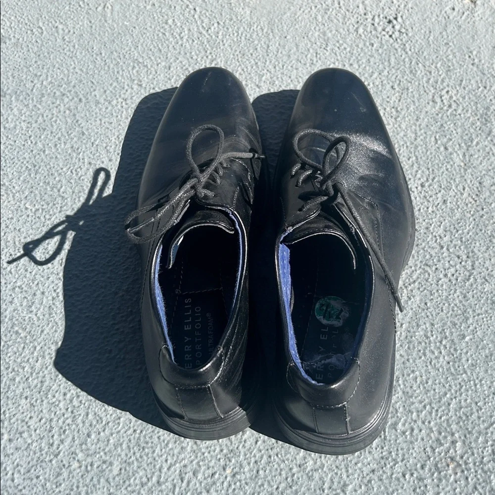 Perry Ellis Portfolio Black Oxford Dress Shoes Lace Up Men’s